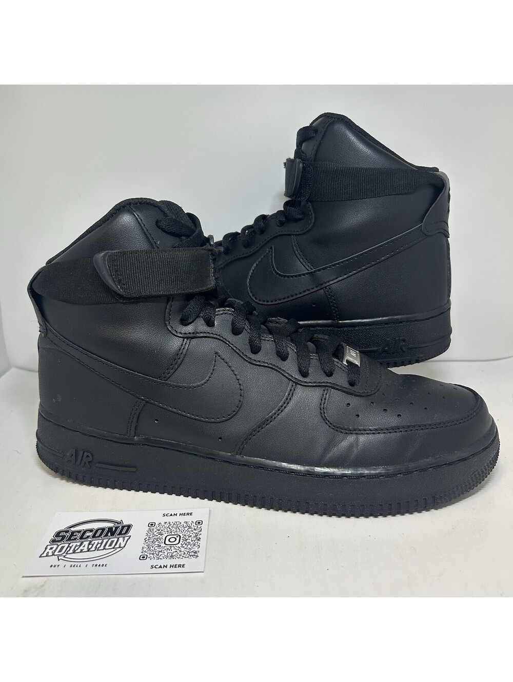 Nike Air Force 1 High Triple Black - Size 10.5 - (CW2290-001)